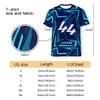 Camisetas masculinas 2023/2024 Nova F1 Fórmula 1 Equipe de Corrida Poliéster para Lewis Hamilton 44 Lazer Macio Camisa Fina Novidade Na Moda I1g5