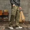 Pantalones para hombres Monos de camping para hombre Bolsillos desmontables Pantalones sueltos deportivos de algodón Pantalones rectos Cintura elástica Tendencia Harem