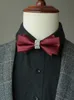 Bow Ties Bowtie Male Wedding Groom Bridesman Wine Red Diamond Korean Version Wedding Bowtie Brotherhood Dress British Fashion 231202