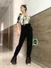 Scene Wear Latin Dance Clothes Ballroom Topp Black Spets Pants Women Practing Clothing Tango Show Waltz Costume BL1166