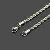 Pendant Necklaces 3mm Hip Hop Rope Chain Necklace Gold Silver Color Stainless Steel For Women Men Jewelry 231201