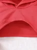 Hoodies Sweatshirts Frühling und Herbst Mädchen Pullover Rundhals Mit Kapuze Langarm Brief Kurze Top Mode Lose Fit Kinder 231201