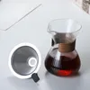 Kaffekrukor randig potten handbryggt glasdelning barista verktyg kaffebyggande tea kapptillbehör vattenkokare kantan 231201