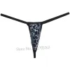 Men Sexy Narrow Pouch G-String Leopard Thongs Mini Bikinis Underwear Micro Brazilian Swimwear Soft Stretchy Tangas Daring Shorts