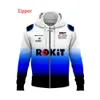 Moletons masculinos 2023/2024 Nova F1 Fórmula 1 Racing Team Moletons Outono Fórmula 1 Zíper da Alfa Romeo Masculino Outdoor Extreme Sports Leis 8tfo