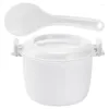 Stoviglie 1 set Forno a microonde riscaldato Lunch Box Termico Bento Can Zuppa di riso al vapore Home Giallo Piccolo con cucchiaio