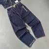 Mäns jeans y2k streetwear harajuku hip hop gothic överdimensionerad baggy retro svarta byxor män s hög midja bred benbyxor 231201