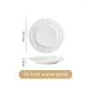 Bols 4 plats de taille pour servir des assiettes à salade françaises en céramique blanche, assiette Luminarc en céramique Lefard vaisselle ensemble de bols