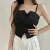 Débardeurs pour femmes Style chinois haut court femmes hauts courts été luxe Camis avec débardeur femme intégré soutien-gorge pour la fête