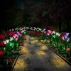 Solar Garden Lights Outdoor Garden Decorative Flowers, Waterproof Solar Lights with Lily Flowers,Changing LED Solar Powered Landscape LL