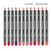 Lip Pencils 12 Colors Sexy Matte Lip Stick Lipliner Lip Liner Pencil Matt Nude Pen Set Beauty Makeup Tool Cosmetic Maquiagem Cosmeticos 231201