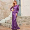 Kentsel Seksi Elbiseler Muhteşem Balo Gown Partisi Sequin Seatin Glitter Prom Elbise Plus Boyut Boyutu Kokteyl Lady Robe De Gelin Elbiseleri Annesi T231202