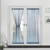 Curtain 4Colors Modern Short Linen Sheer Curtains For Living Room Bedroom Door Panels Home Decor Drapes Window Treatment