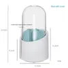 Storage Boxes Dustproof Desktop Bucket 360 Degree Rotating Base Rotary Cylinder Beveled Entry 7-compartment Bathroom Supplies