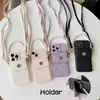 Cell Phone Cases 3D metal Camilla wallet with pearl strap holder for Samsung S23 S22 S21 Fe Plus Ultra+Note 10 20 A 53 54 52 phone case 231202