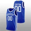 Le collège porte un maillot de basket-ball personnalisé des Wildcats du Kentucky 2022-23 Oscar Tshiebwe CJ Fredrick Sahvir Wheeler Daimion Collins Cason