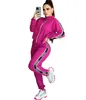 J2940 European American Dames Tracksuits Fashion Letter Gedrukte borduurwerksporten Tweedelige set