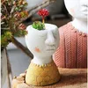 Vases Happiness Home Art Portrait Sculpture Flowerpot Balcony Decoration Dry Flower Vase Ornaments