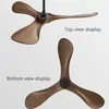 52Inch Ceiling Fan Without Lamp Americans Strong Winds DC Remote Control Restaurant Living Room Household Electric 110V 220V