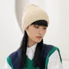 Beralar Moda Sonbahar Kış Katlı Örme Şapka Kadınlar İçin 2023 Elastik Kalın Soğuk Geçirmez Şapkalar Bayanlar Kızlar Sıcak Unisex Erkekler Cap