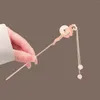 Hair Clips Classic Stick Imitation Jade Hairpin Chinese Hanfu Accessories For Women Long Tassel Bun Jewelry Vintage Tiaras