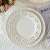 Skålar 4Size rätter för servering av vit keramisk franska salladplattor luminarc platta keramik lefard bordsvaror uppsättning skål