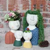 Vases Happiness Home Art Portrait Sculpture Flowerpot Balcony Decoration Dry Flower Vase Ornaments