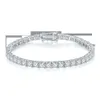 Nouveauté bijoux de mode plaqué or blanc 18 carats 3mm 4mm 5mm 925 argent Moissanite diamant colliers ensembles Moissanite Bracelets
