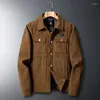 Jaquetas masculinas algodão acolchoado veludo quente jaqueta de inverno botão blusão outono cardigan vintage causal parka preto masculino