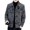 Men's Jackets Men Coat Thick Warm Lapel Winter With Windproof Buttons Long Sleeve Mid Length Casual Jacket For Fall