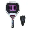 Теннисные ракетки 3K Padel Теннисная ракетка Professional Soft Face Carbon Fiber Soft EVA Face Paddle Теннисные спортивные ракетки с чехлом 231201