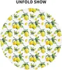 Pano de mesa amarelo redondo 60 Polegada primavera verão cozinha decoração panos para férias sala jantar pátio decorativo