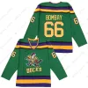 The Mighty Ducks Jersey 96 Charlie Conway 33 Greg Goldberg 99 Adam Banks 66 Gordon Bombay 44 Fulton Reed 21 Dean Portman Movie Hockey JE