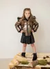 Casaco de penas AS Winter kids Down Jackets casacos de design bomber com pele natural 231202