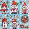 Window Stickers 9 Sheets/Pack Christmas Gnome Window Clings Reusable Decals Wall Stickers Xmas Wallpaper for Glass Windows Holiday Home Decor 231201