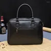 Valigette Borsa per laptop in pelle da uomo Borsa da lavoro marrone di marca per cartelle Documenti A4 Borse a tracolla Borse da viaggio per marito