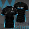 Camisetas masculinas 7dam 2023/2024 Nova F1 Fórmula 1 Racing Team Williams Verão