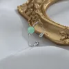 Cluster anneaux de couleur de ventillage en argent pour femmes cadeaux girl cadeau antique tempérament jade jade lucky perle bijoux 925 estampillé