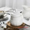 Milk Jugs Retro Baroque British Royal Family Rococo Art Relief Bone China Coffeeware Sugar Bowl Jar Creamer Pitcher Coffee Tools 231201