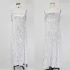 Robes décontractées de base, plus la taille de mariage élégant pour les femmes sequin gland sexy robe longue 2023 mode grande soirée féminine 231202