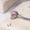 Löst ädelstenar 2023 mode 925 sterling silver skalle clown charm pärla passar original armband diy kvinnor smycken