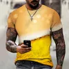 Мужские футболки Пиво Рубашка с 3D принтом Мужская повседневная модная уличная одежда с коротким рукавом Одежда Уличная одежда Индивидуальная мужская одежда Топы с круглым вырезом