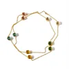 fashion Design Accessories Gem-Style Colored Crystal Necklace New Long Necklace for woman218z