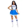Cheerleader Costume da cheerleader Concorso di scuola superiore Lettera Stampa Uniforme da ballo Pompon Calzino Vestito da festa Cosplay Carnevale Halloween 231201