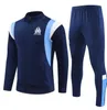 23 24 Marseille Männer Kinder Trainingsanzug Fußballjacke Sets Survêtement 2023 2024 OM Maillot Fuß MILIK PAYET Fußball voller Reißverschluss Jacken Trainingsanzug Jogging-Kit