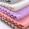 Towel 6 Colors Washcloth Square Polish Absorbent Dishcloth Velvet Soft Water Absorption Home Cleaning Wipes Handkerchief