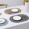 Tapis de Table en cuir de Style cuisine, résistant à la chaleur, napperons lavables occidentaux pour la vaisselle, tapis nordique imperméable
