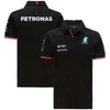 GVBF MENS T-SHIRTS 2023/2024 NY F1 Formel One Racing Team Polos Summer Petronas Auto Polo Shirt Lapel Motorsport snabb torr andas avslappnad