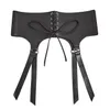 Belts Lace up girdle Women underbust belts For Lady Black Doury Vintage cummerbund corset Sex Vest Waist Comeondear gothic harness 231202