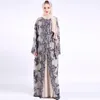 Vêtements ethniques Musulman Abayas Femmes Light Luxury Dubai Robe Brodée Longue Mode Marocaine Dentelle Mousseline de Soie Pull